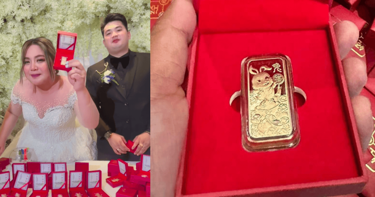 Tolentino gold? Newlyweds give away gold bars in viral wedding